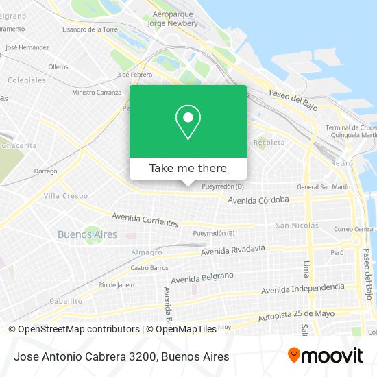 Jose Antonio Cabrera 3200 map