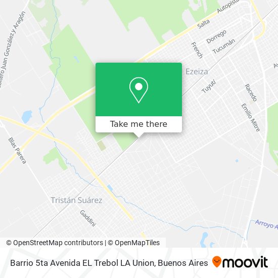 Mapa de Barrio 5ta  Avenida  EL Trebol  LA Union