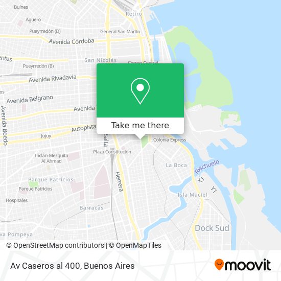 Mapa de Av Caseros al 400
