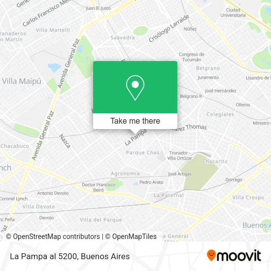 Mapa de La Pampa al 5200