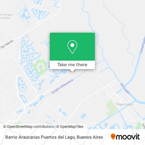 Barrio Araucarias   Puertos del Lago map