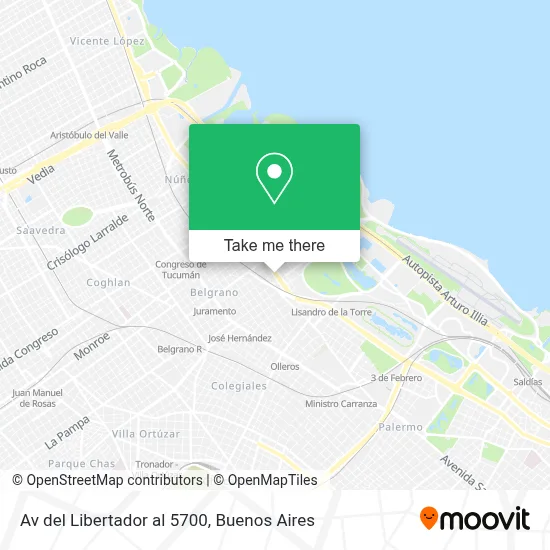 Av del Libertador al 5700 map