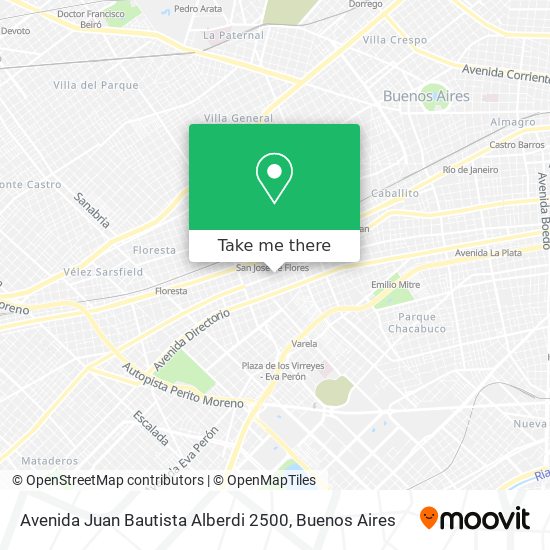 Avenida Juan Bautista Alberdi 2500 map