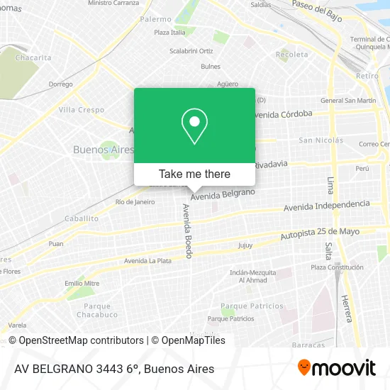 AV BELGRANO 3443 6º map