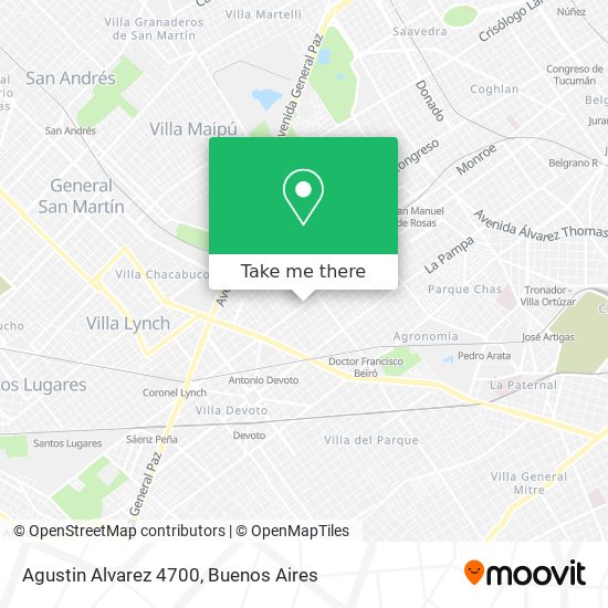Agustin Alvarez  4700 map