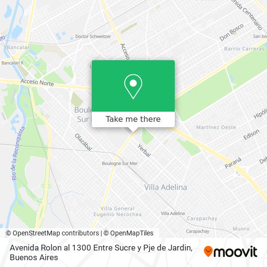 Avenida Rolon al 1300 Entre Sucre y Pje de Jardin map