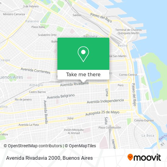 Avenida Rivadavia 2000 map