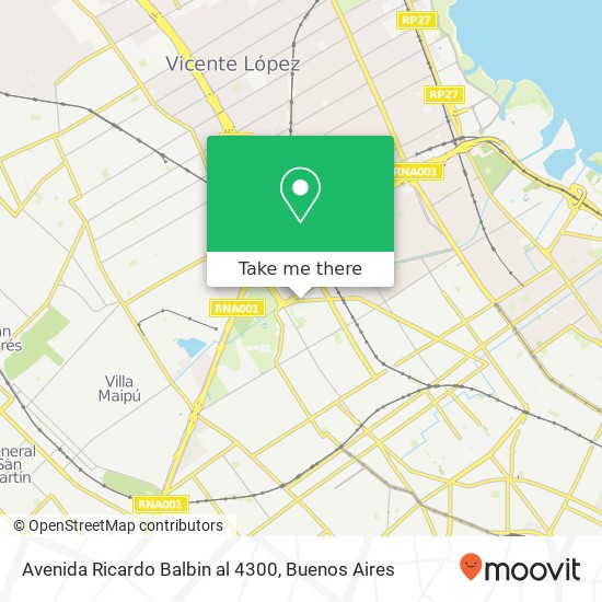 Avenida Ricardo Balbin al 4300 map