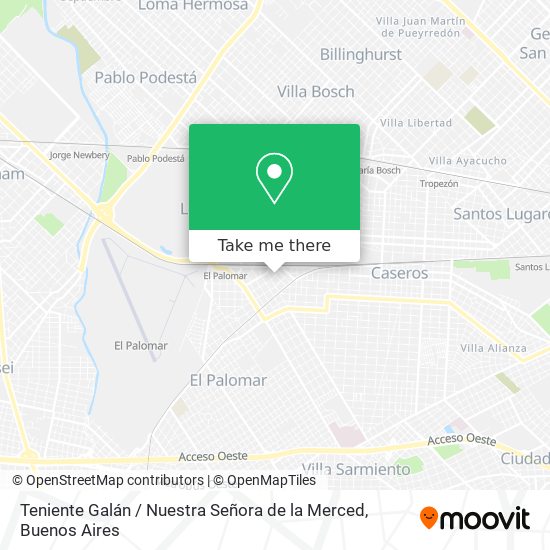 Mapa de Teniente Galán / Nuestra Señora de la Merced