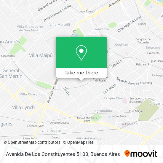 Mapa de Avenida De Los Constituyentes 5100