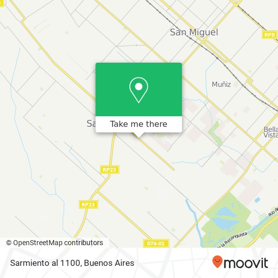 Sarmiento al 1100 map