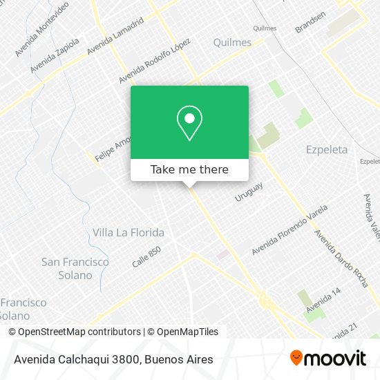 Avenida Calchaqui 3800 map
