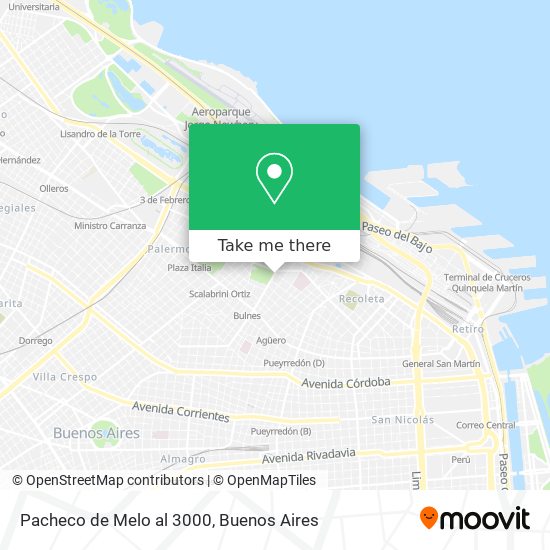Pacheco de Melo al 3000 map