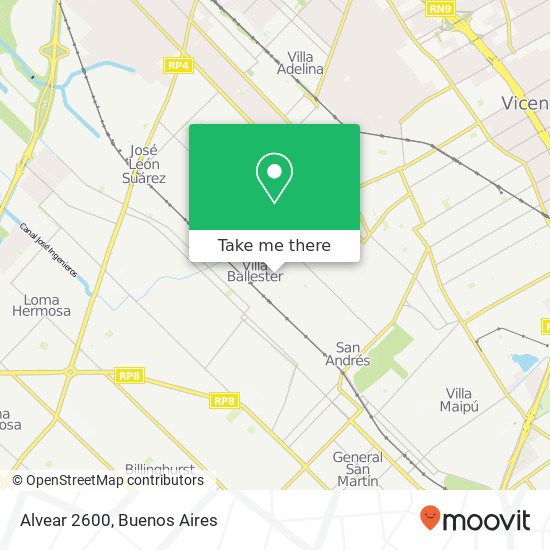 Alvear  2600 map