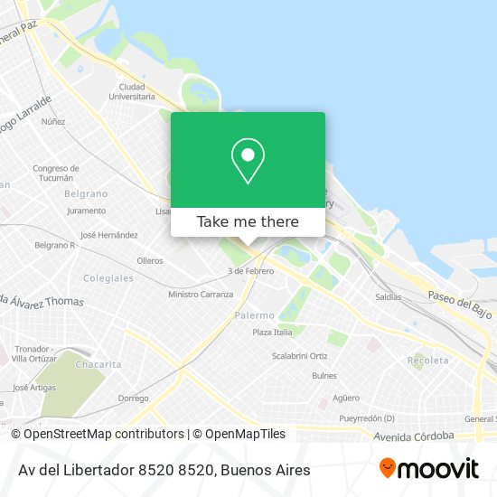 Av del Libertador 8520 8520 map