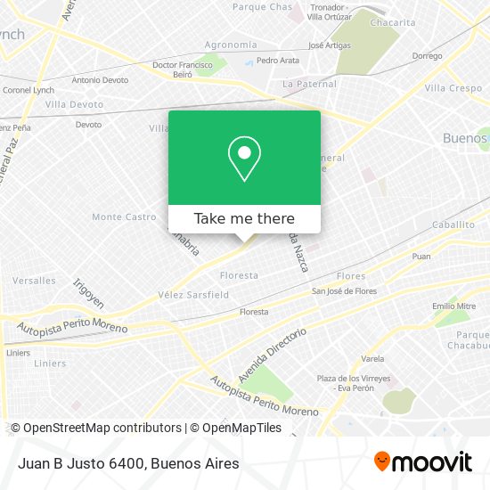 Juan B Justo 6400 map