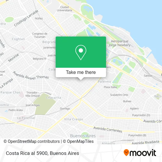 Costa Rica al 5900 map