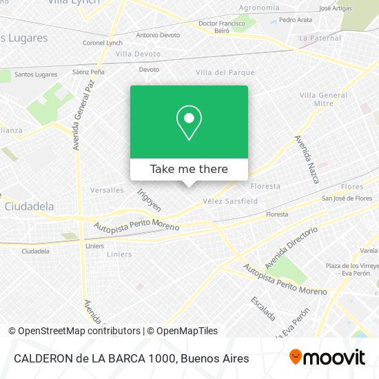 CALDERON de LA BARCA 1000 map