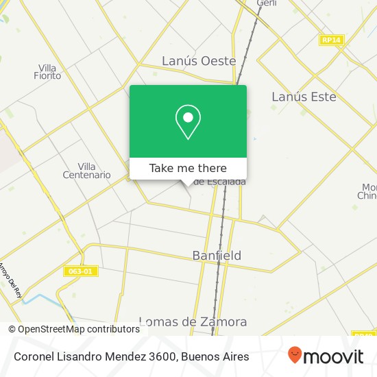 Mapa de Coronel Lisandro Mendez 3600
