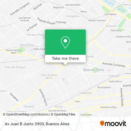 Av Juan B Justo 3900 map