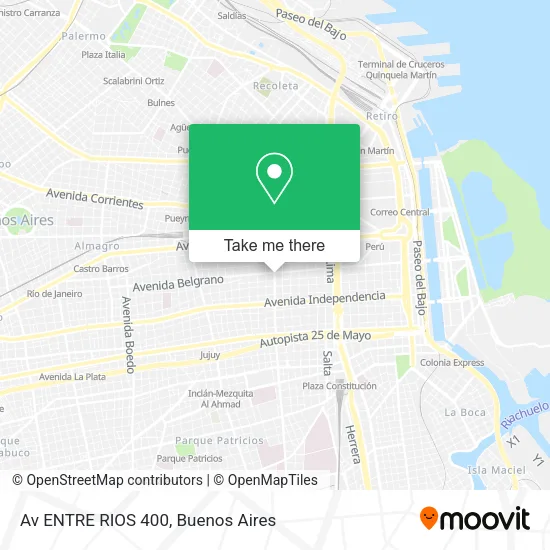 Mapa de Av  ENTRE RIOS 400