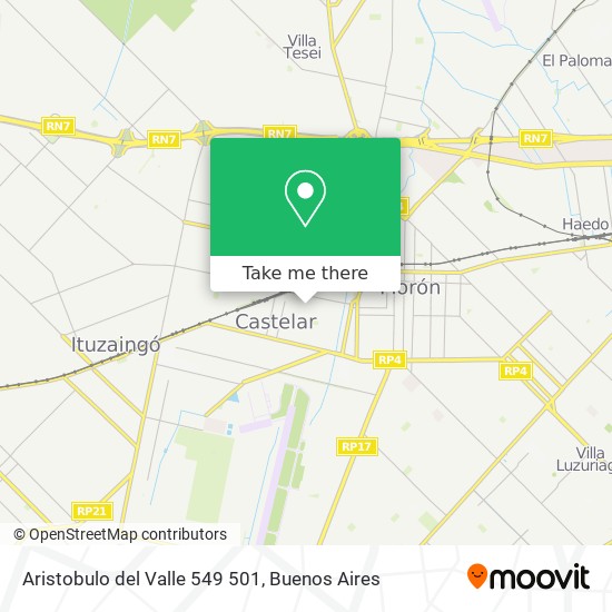 Aristobulo del Valle 549  501 map