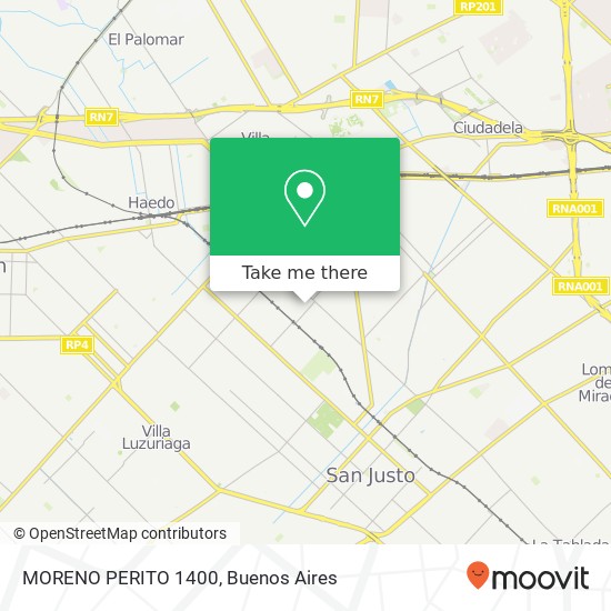 MORENO PERITO 1400 map