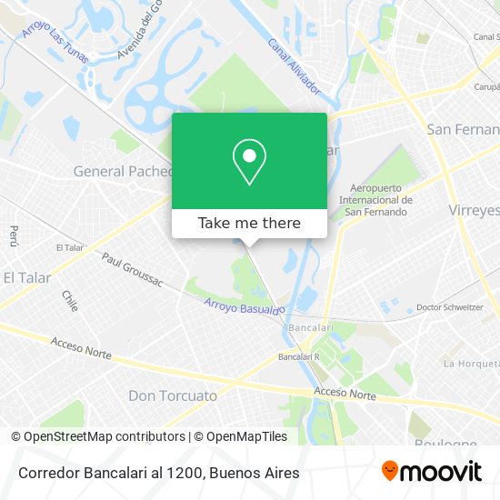 Corredor Bancalari al 1200 map