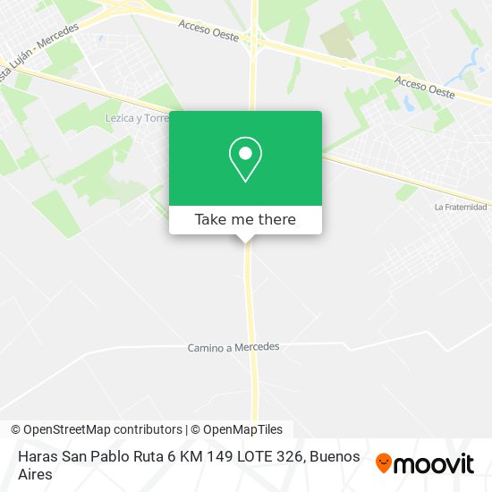 Mapa de Haras San Pablo  Ruta 6  KM 149  LOTE 326