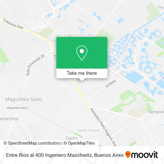 Mapa de Entre Rios al 400 Ingeniero Maschwitz