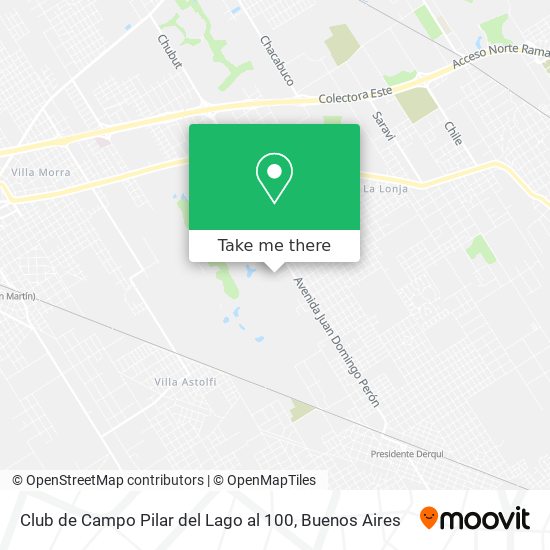 Mapa de Club de Campo Pilar del Lago al 100