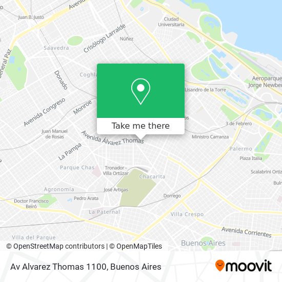 Mapa de Av  Alvarez Thomas 1100