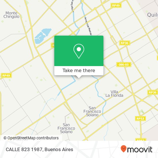 CALLE 823 1987 map