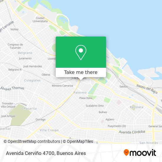 Avenida Cerviño 4700 map