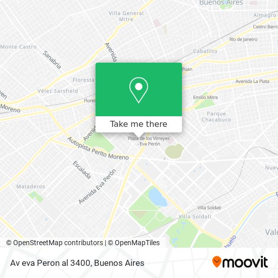 Av  eva Peron al 3400 map