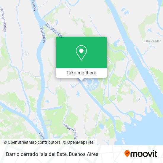 Mapa de Barrio cerrado Isla del Este