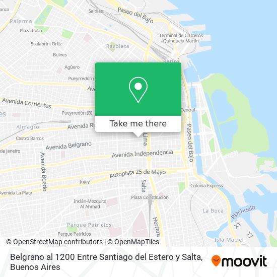 Belgrano al 1200 Entre Santiago del Estero y Salta map