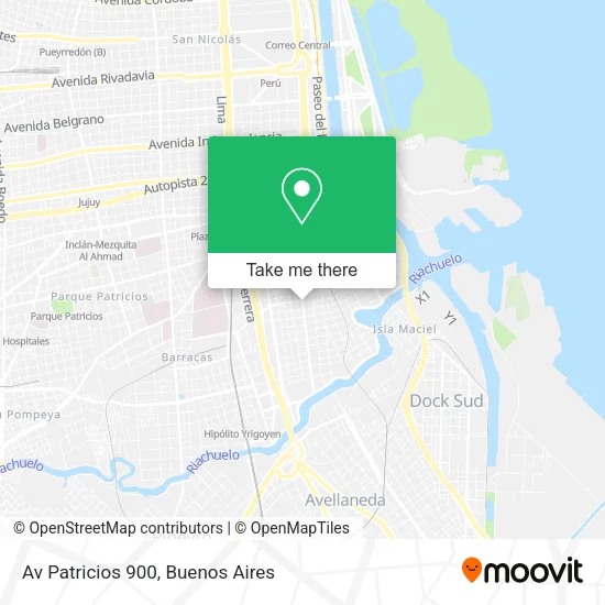 Mapa de Av  Patricios 900