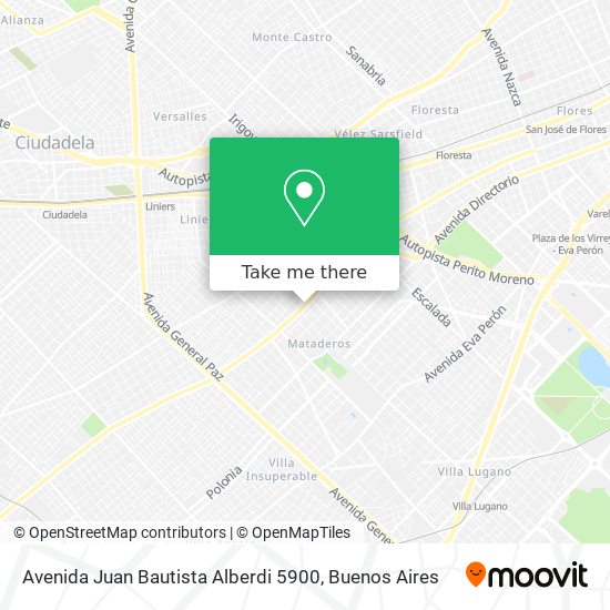 Mapa de Avenida Juan Bautista Alberdi 5900