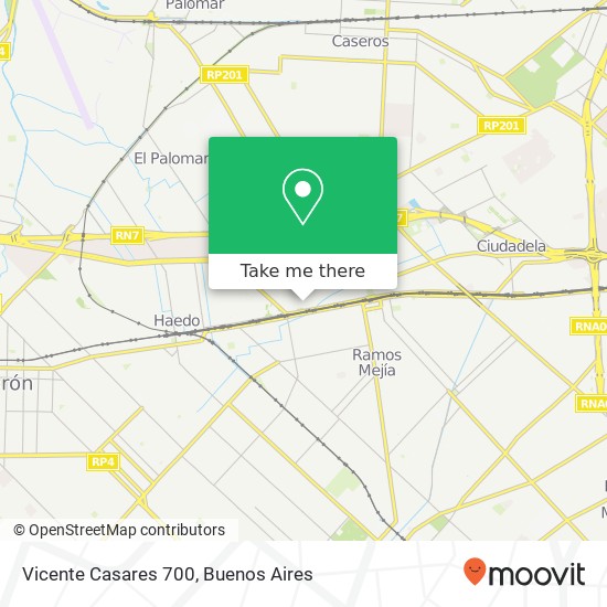 Vicente Casares 700 map