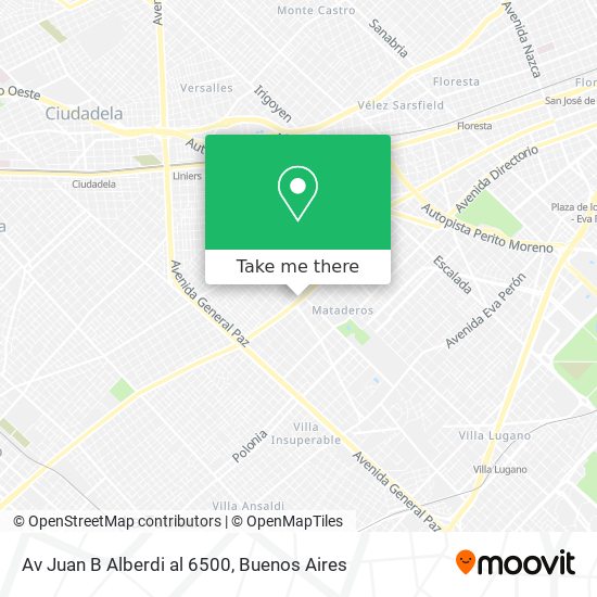 Av  Juan B  Alberdi al 6500 map