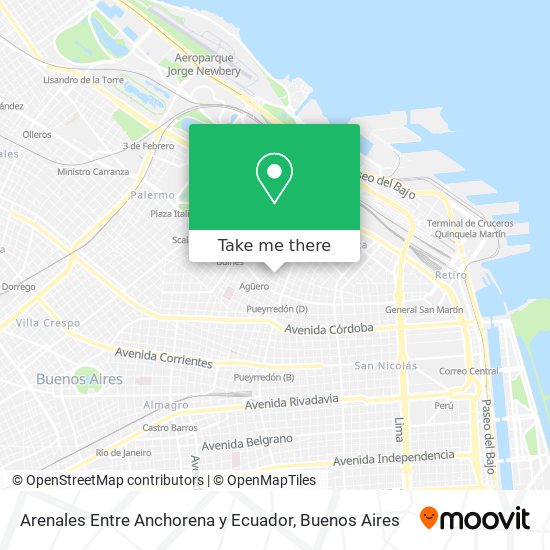 Arenales Entre Anchorena y Ecuador map