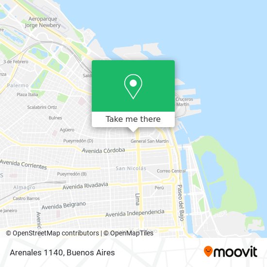 Arenales 1140 map