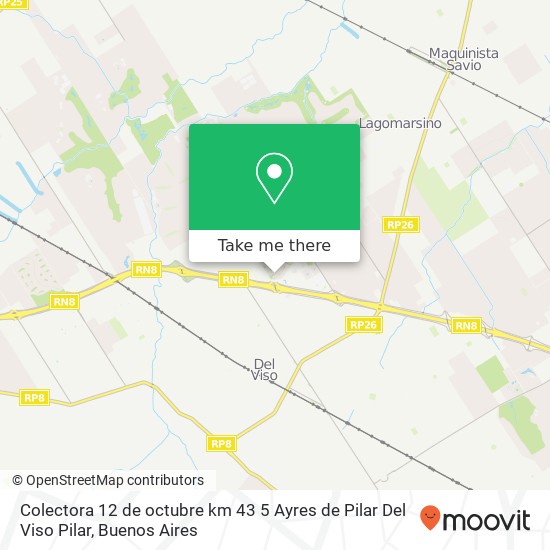 Mapa de Colectora 12 de octubre km 43 5  Ayres de Pilar Del Viso  Pilar