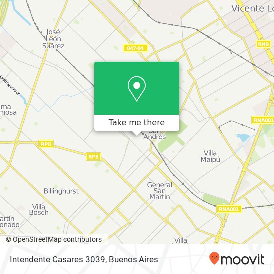 Intendente Casares 3039 map