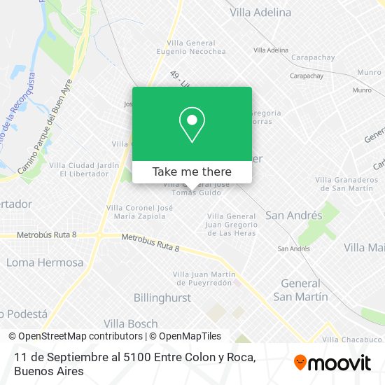 11 de Septiembre al 5100 Entre Colon y Roca map