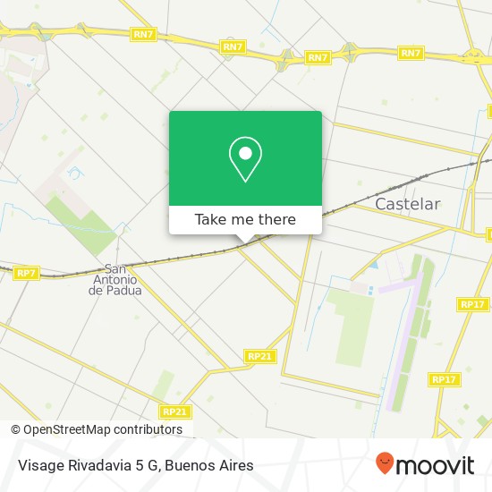 Visage Rivadavia 5 G map