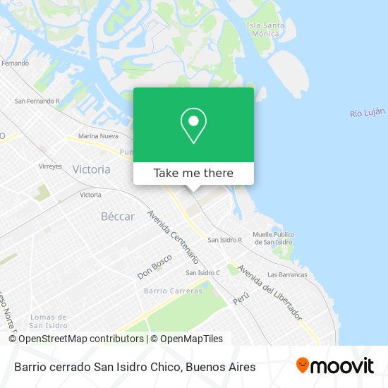 Mapa de Barrio cerrado San Isidro Chico