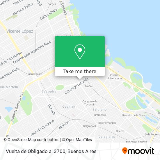 Vuelta de Obligado al 3700 map