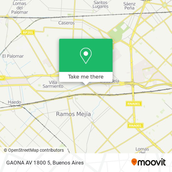 GAONA  AV 1800 5 map